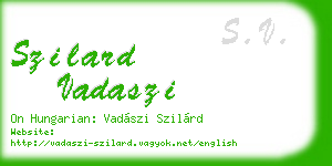 szilard vadaszi business card